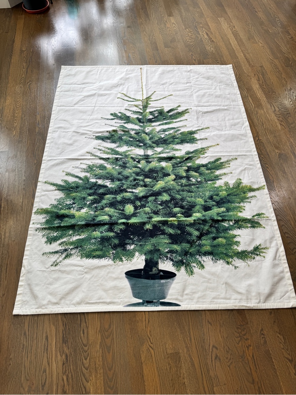 Christmas Tree Print thick cotton Canvas Wall Hanging Holiday decor